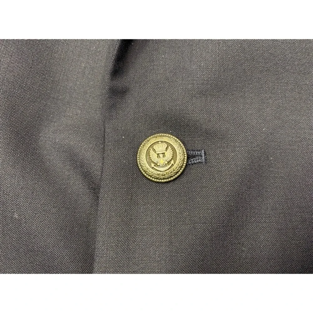 Jos. A. Bank Blazer Mens 48 Navy Blue Gold Crest Button Sport Coat Business